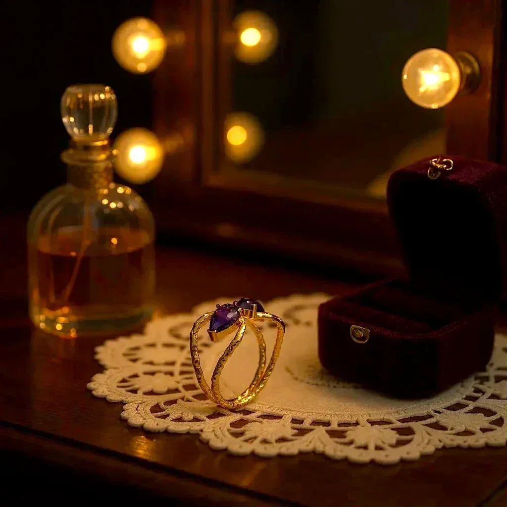 handmade-amethyst-gold-tiara-ring-la-tatva-2 - LA TATVA