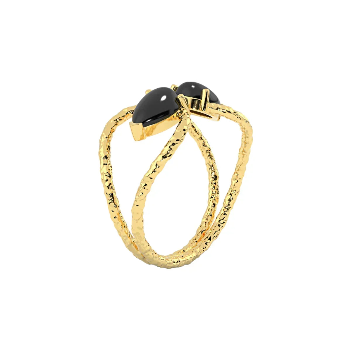 handmade-black-onyx-gold-tiara-ring-la-tatva-1 - LA TATVA