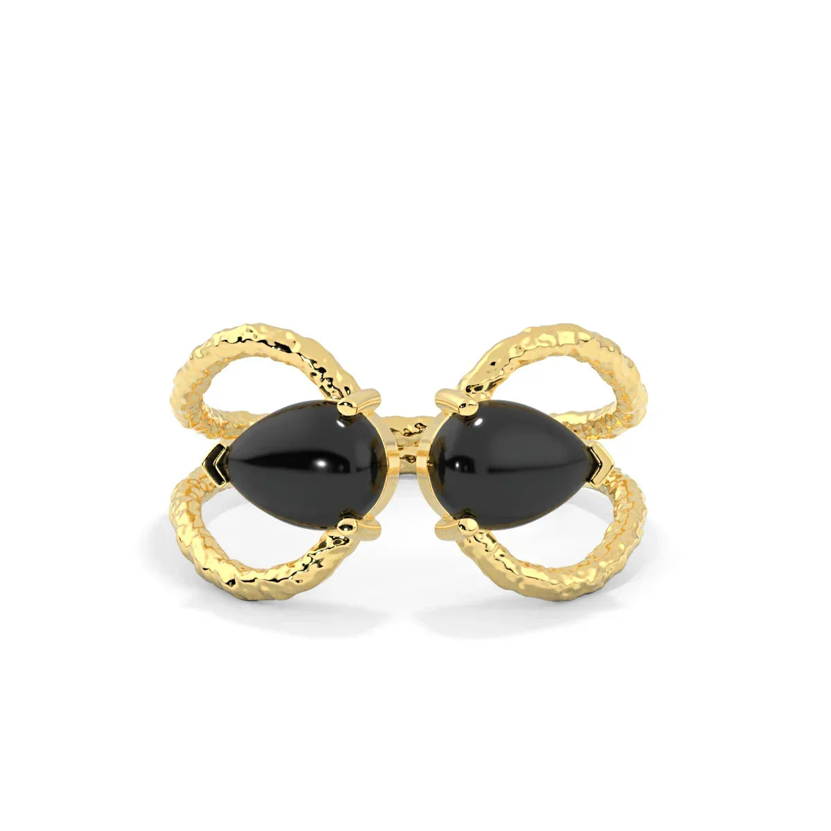 handmade-black-onyx-gold-tiara-ring-la-tatva-2 - LA TATVA